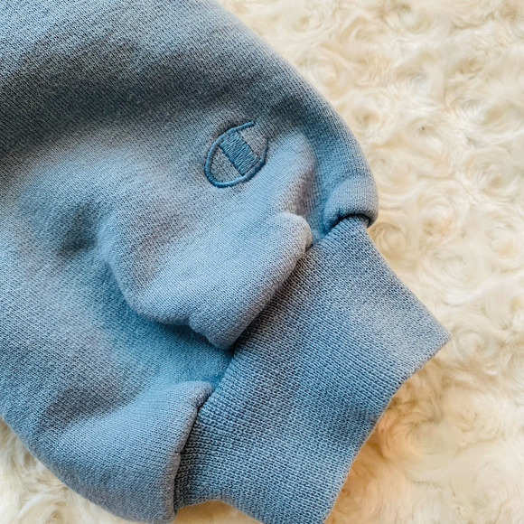 Champion USS Massachusetts Navy Battleship Blue Cutoff Cotton Crew Sweatshirt - Picture 6 of 9